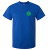 Global Flat Earth Society Left Chest Logo T-Shirt (Royal Blue)