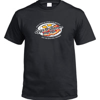 Eggs & Bacon Bay Cafe Tasmania Fake Business Logo T-Shirt (Black)