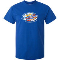Eggs & Bacon Bay Cafe Tasmania Fake Business Logo T-Shirt (Royal Blue)