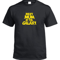 Best Mum in the Galaxy T-Shirt (Black, Regular and Plus Sizes)