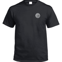 Grass Is Greener Hippie Left Chest Logo T-Shirt (Black)