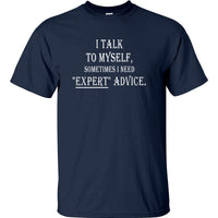 I Talk To Myself for Expert Advice T-Shirt (Navy)