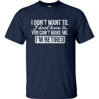 I'm Retired T-Shirt (Navy, Shortsleeve)
