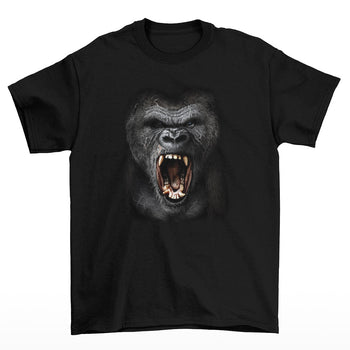 Gorilla Roar T-Shirt (Black, Regular and Big Sizes)