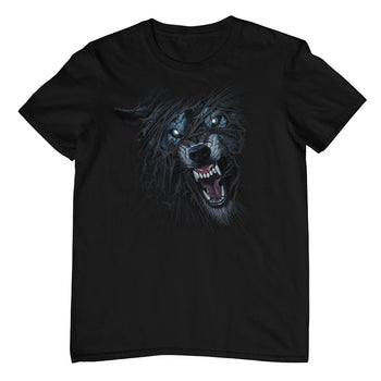 Tear Thru Wolf T-Shirt (Black, Regular and Big Sizes)