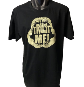 Discounted - Trust Me Shark Jaws T-Shirt (Black) - Size Large