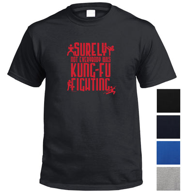 Surely Not Everybody Was Kung Fu Fighting T-Shirt (Colour Choices)
