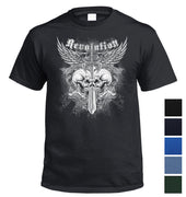 Revolution Skulls T-Shirt (Colour Choices, Regular and Big Sizes)