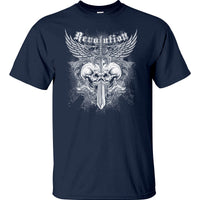 Revolution Skulls T-Shirt (Navy, Shortsleeve)