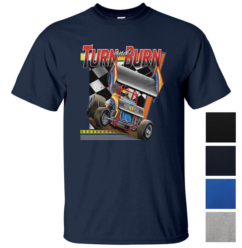 Turn & Burn Sprint Cars T-Shirt (Colour Choices)