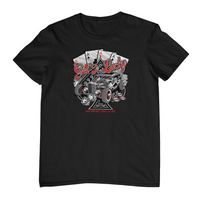 Get N Lucky Aces Hot Rod T-Shirt (Black, Shortsleeve)