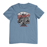 Get N Lucky Aces Hot Rod T-Shirt (Indigo, Shortsleeve) - Sizes 8XL and 10XL