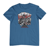 Get N Lucky Aces Hot Rod T-Shirt (Indigo, Shortsleeve) - Sizes up to 6XL