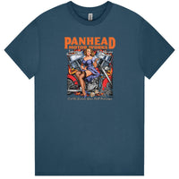 Panhead Motor Works Pinup Girl T-Shirt (Indigo, Regular and Big Sizes)