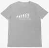 Evolution of Man Fishing T-Shirt (Marle Grey)