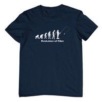 Evolution of Man Fishing T-Shirt (Navy)
