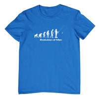 Evolution of Man Fishing T-Shirt (Royal Blue)