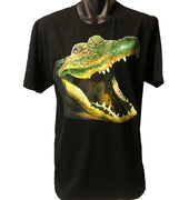 Open Mouth Alligator T-Shirt (Black, Regular and Big Sizes)