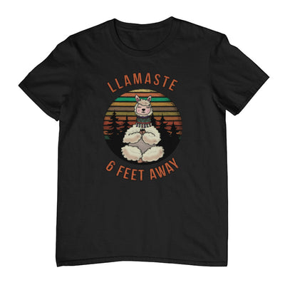 Llamaste 6 Feet Away T-Shirt (Black, Regular and Big Sizes)