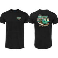 1946 Ford Woody Wagon Surf T-Shirt (Double-Sided, Black Shortsleeve)