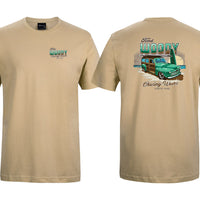 1946 Ford Woody Wagon Surf T-Shirt (Double-Sided, Colour Choices)
