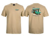 1946 Ford Woody Wagon Surf T-Shirt (Double-Sided, Tan Shortsleeve)