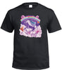 Pug Riding Unicorn T-Shirt (Black, Regular and Big Sizes)