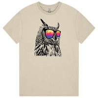 Cool Owl T-Shirt (Sandy Tan) - Sizes 8XL and 10XL