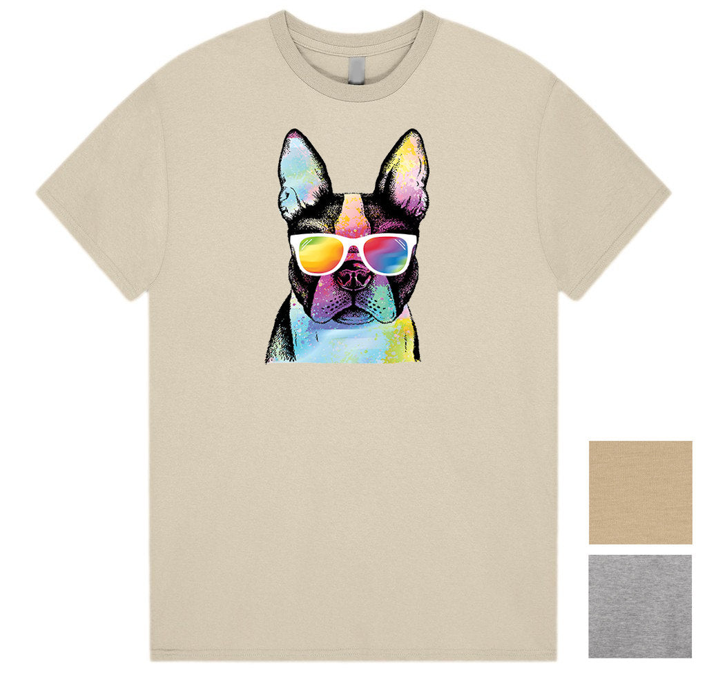 Summer Dog (Boston Terrier) T-Shirt (Colour Choices)