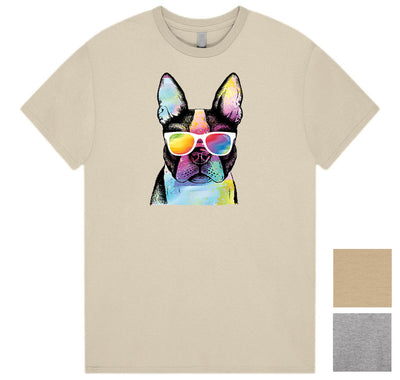 Summer Dog (Boston Terrier) T-Shirt (Colour Choices)