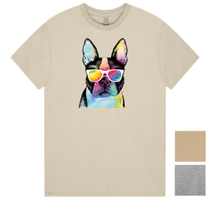 Summer Dog (Boston Terrier) T-Shirt (Colour Choices)