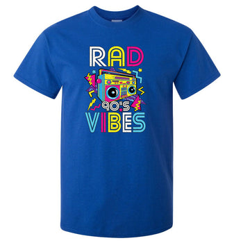 Discounted - Rad 90s Vibes T-Shirt (Royal Blue) - Large