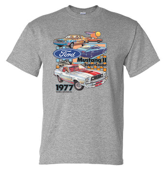 Discounted - Ford Mustang Super Coupe II T-Shirt (Marle Grey) - Size 4XL