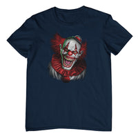 Red Killer Clown T-Shirt (Navy, Shortsleeve)