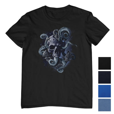 Octopus Skull Anchor T-Shirt (Colour Choices)