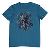 Octopus Skull Anchor T-Shirt (Indigo)