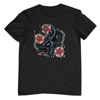 Retro Panther Tattoo T-Shirt (Black)