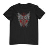 Red Cross, Wings & Roses T-Shirt (Black, Regular and Big Sizes)