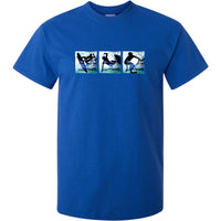 Surf Triptych T-Shirt (Royal Blue)