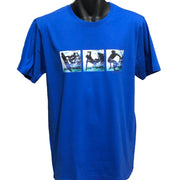 Surf Triptych T-Shirt (Royal Blue, Regular and Big Sizes)