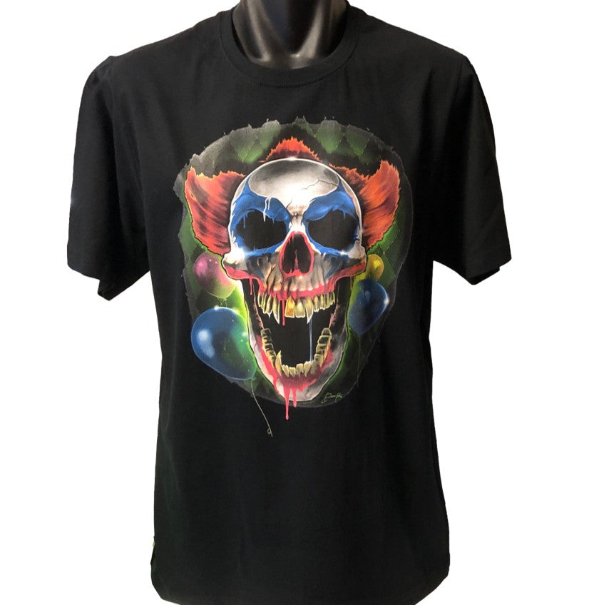 Killer Clown T-Shirt (Black, Regular and Big Sizes)