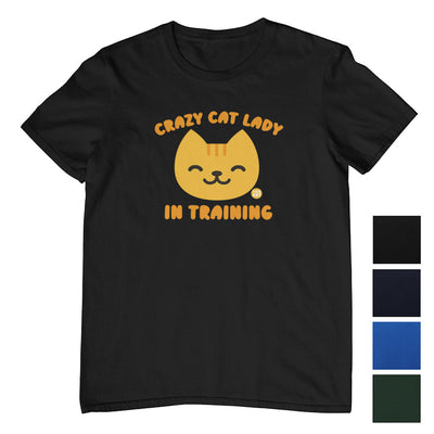 Crazy Cat Lady in Training T-Shirt (Colour Choices)
