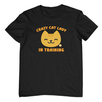 Crazy Cat Lady in Training T-Shirt (Black, Shortsleeve)