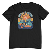Life's a Beach, Make Some Waves T-Shirt (Black)