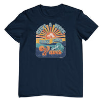 Life's a Beach, Make Some Waves T-Shirt (Navy)