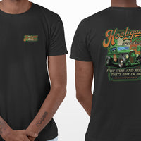 Hooligan's Irish Speed Shop T-Shirt (Black, Double-Sided, Regular and Big Sizes)