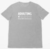 Adulting Review Would Not Recommend T-Shirt (Marle Grey, Shortsleeve)