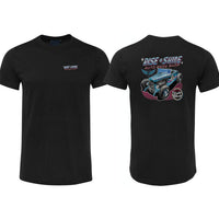 Rise 'n Shine Auto Shop T-Shirt (Black, Double-Sided)