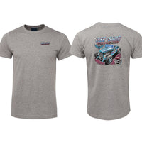 Rise 'n Shine Auto Shop T-Shirt (Marle Grey, Double-Sided)