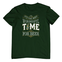It's The Most Wonderful Time for Beer T-Shirt (Bottle Green)
